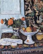 George Leslie Hunter Still Life with Fruit and Marigolds in a Chinese Vase France oil painting artist